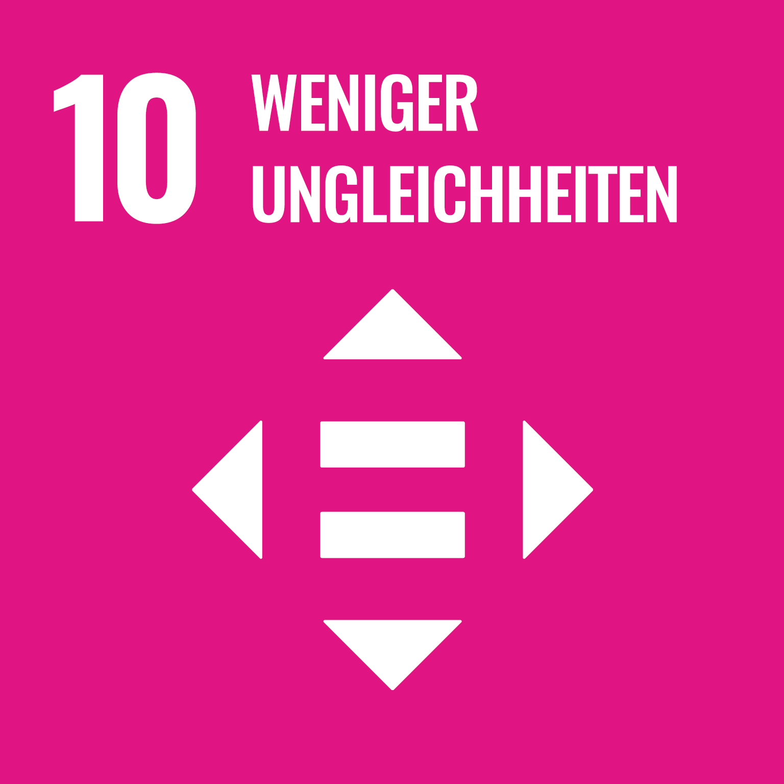 Icon für SDG-Ziel Weniger Ungleichheiten